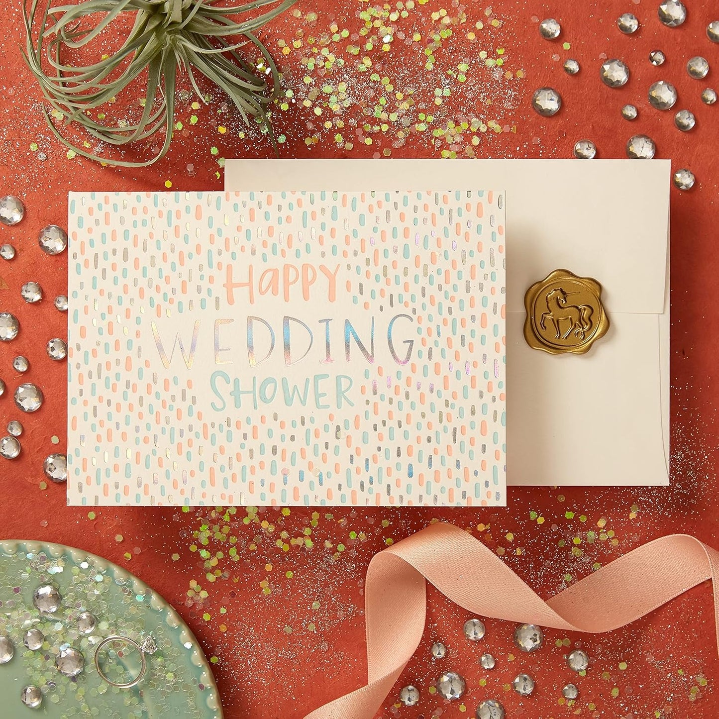 Shower Color Pattern Wedding Shower Card