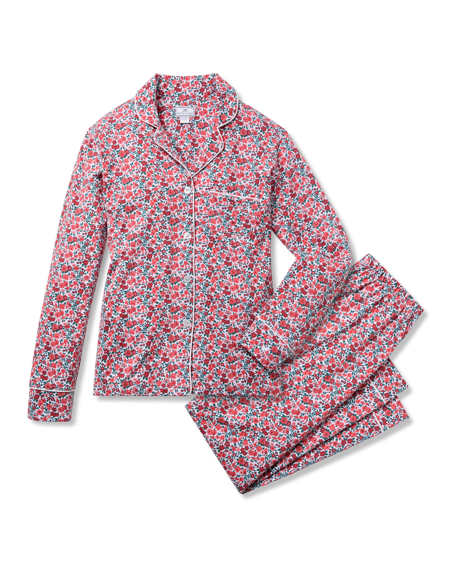 Women's Pima Pajama Set in Fleurs de Rose