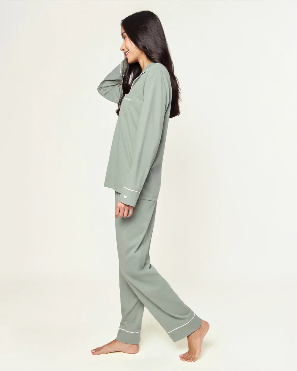 Women's Pima Pajama Set in Sage