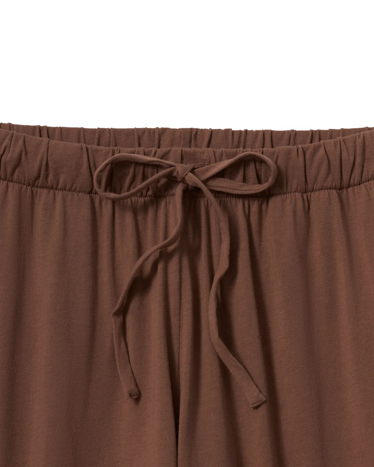 Olivia Wide Leg Pima Pajama Set in Chocolate Brown