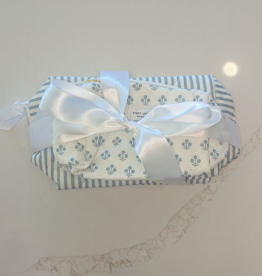 Blue Cosmetic Pouch Set