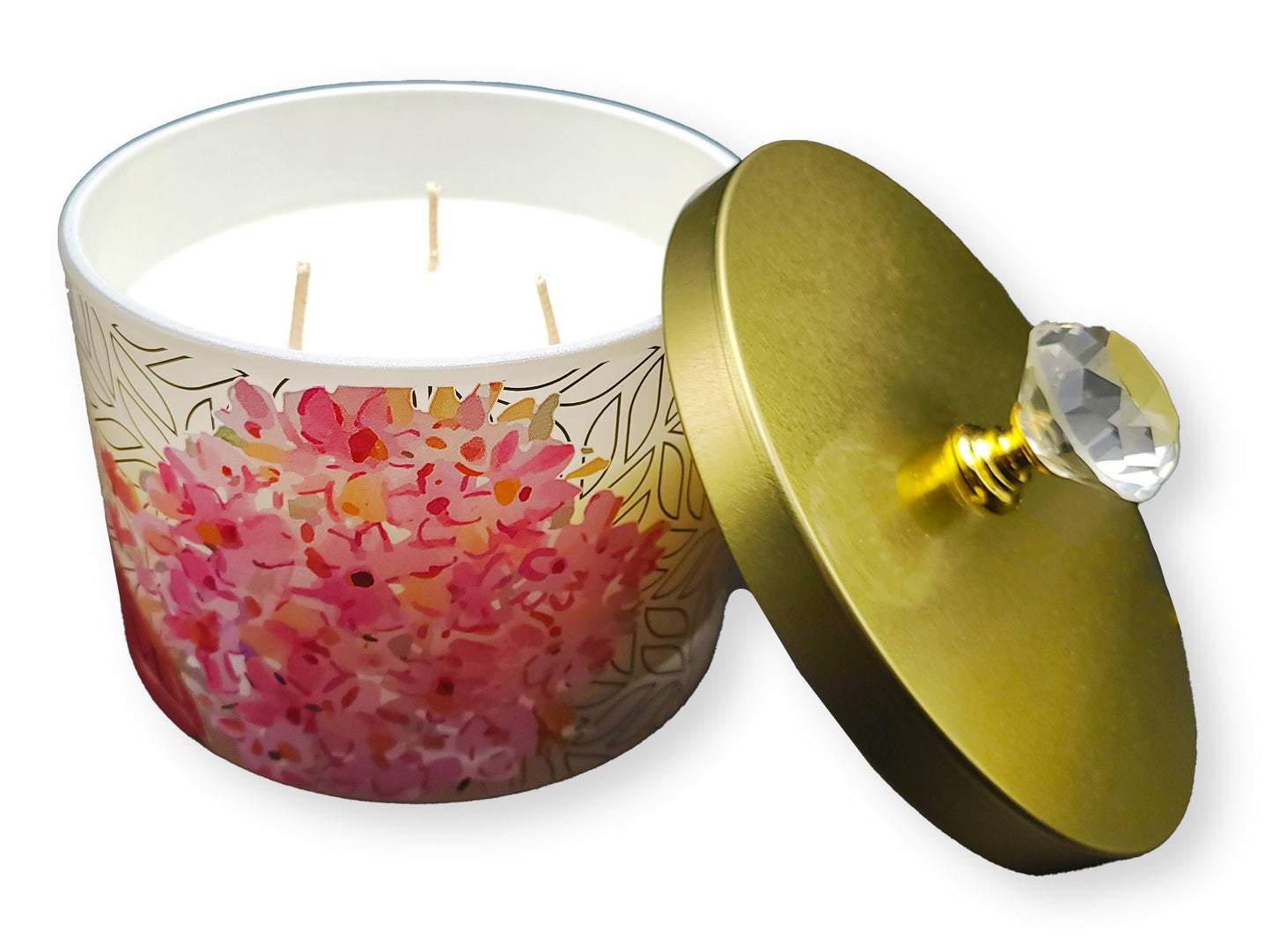 Pink Petals Candle - 15oz Flat Bottom Dish