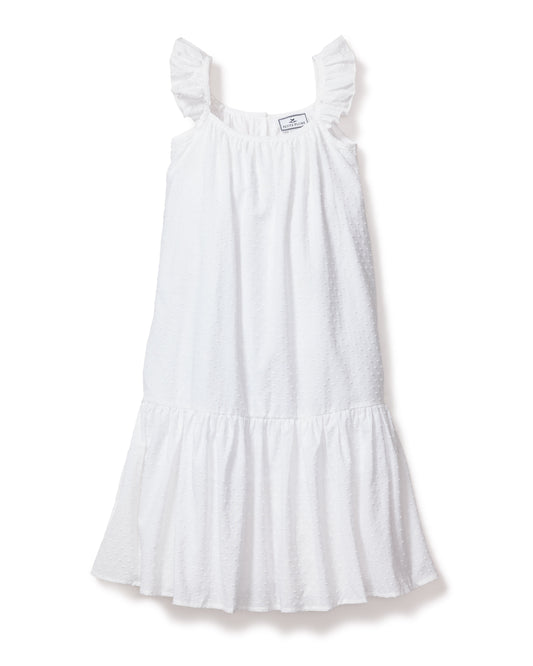 Girl's Swiss Dots Celeste Nightgown in White