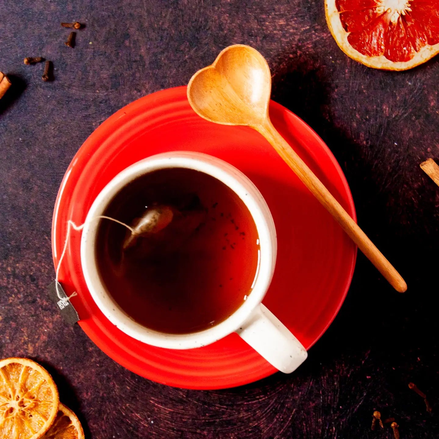 Small Carved Wood Heart Spoon