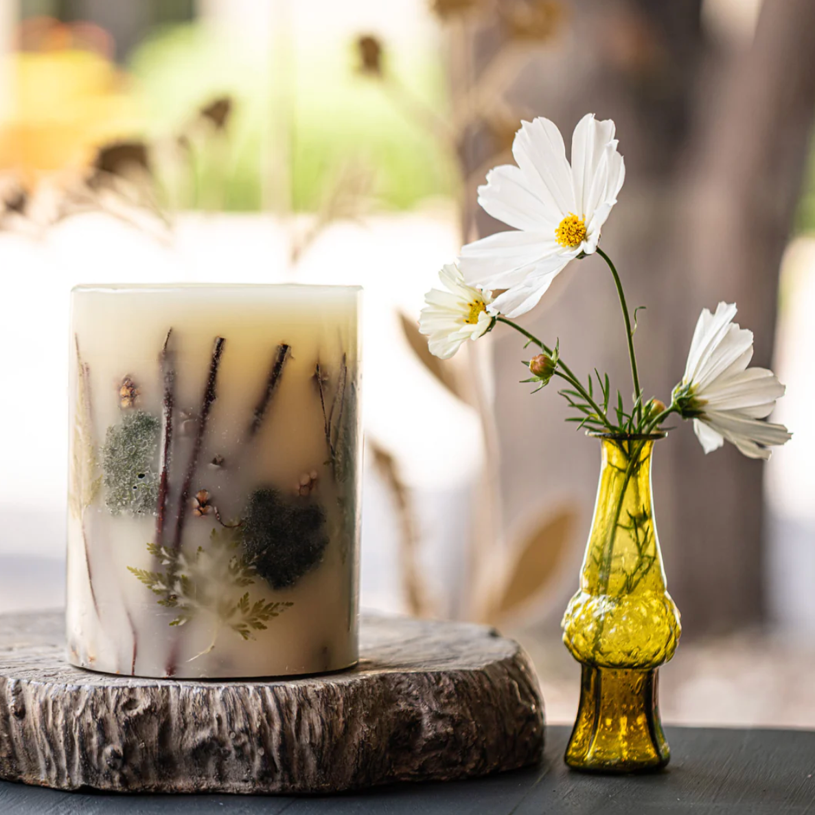 Forest Small Round Botanical Candle