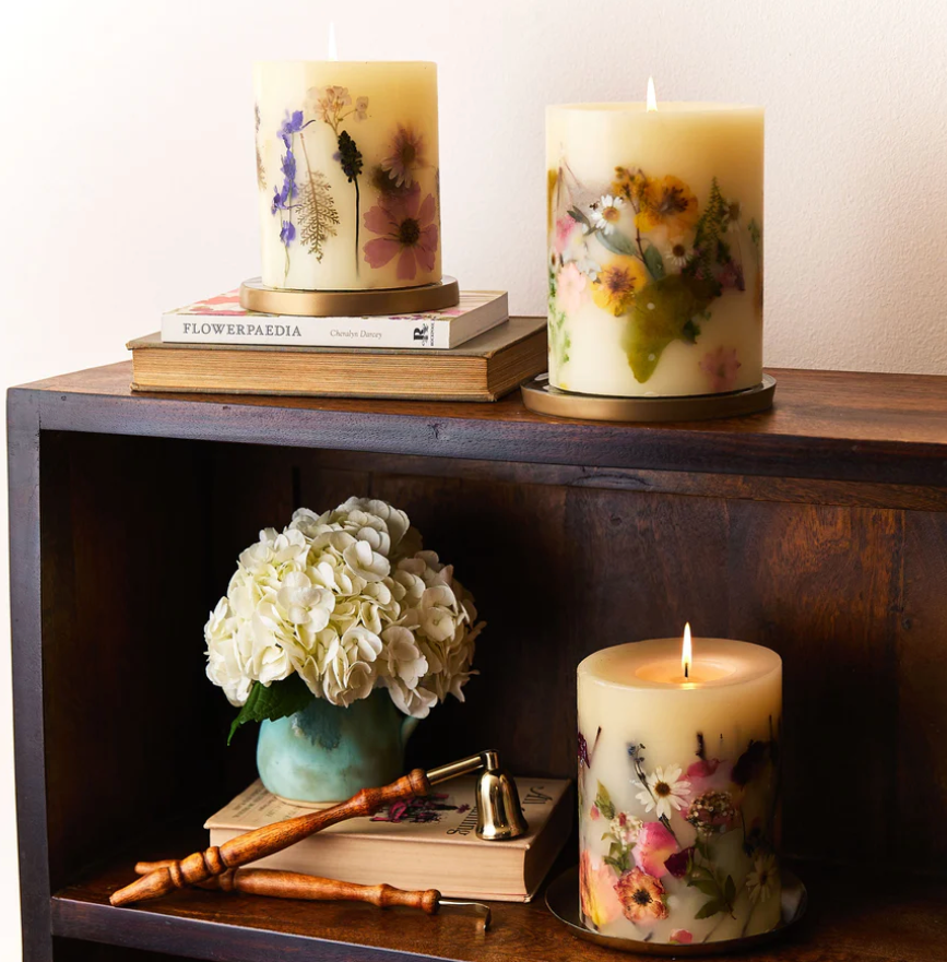 6" Gilded Glass Coaster Plate for Medium Round Botanical Candles