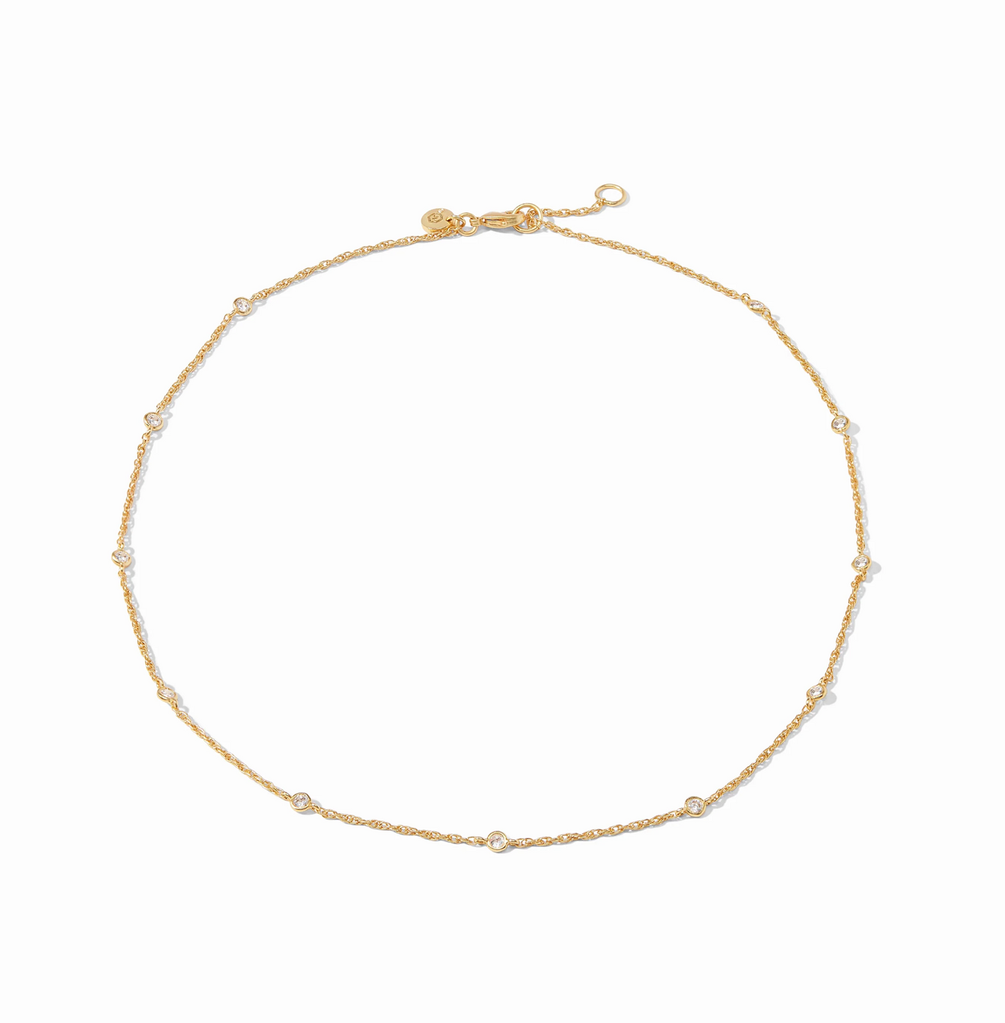 Celeste Delicate Station Necklace: Cubic Zirconia