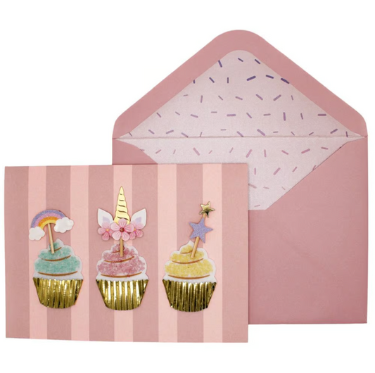Girl Cupcakes Birthday Card