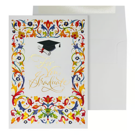 Florentine Grad Border Graduation Card