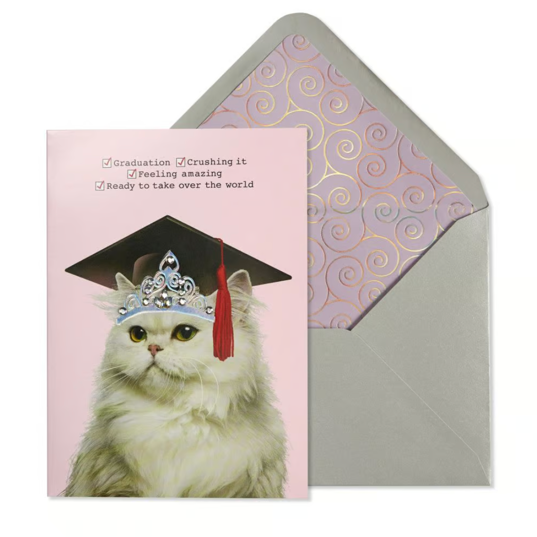Photo Femme Cat Grad Graduation Card
