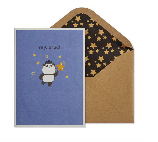 Panda Graduate Graduation Card
