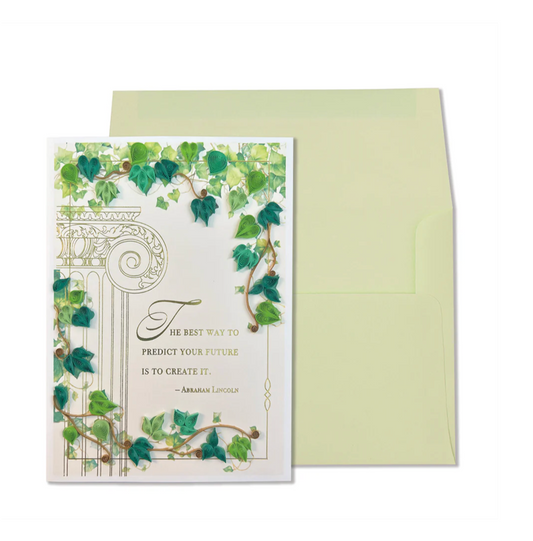 Quilled Ivy Leaves with Quote Graduation Card