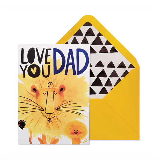 Dad And Kid Lion Father's Day Card