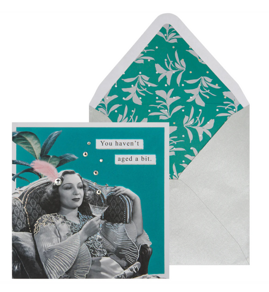 Glam Woman with Martini Birthday Card