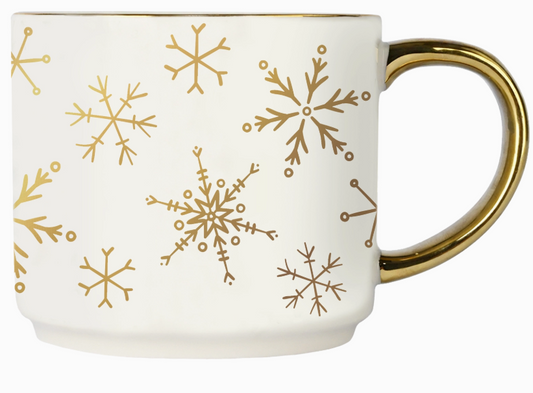 Gold Snowflakes Coffee Mug