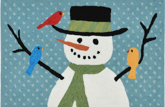 Frontporch Snowman and Friend Indoor/Outdoor Rug