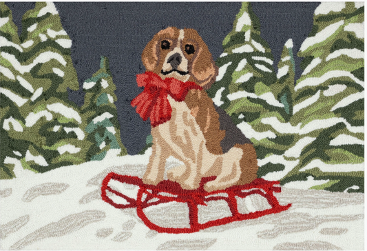 Frontporch Winter Sled Dog Indoor/Outdoor Area Rug Multi