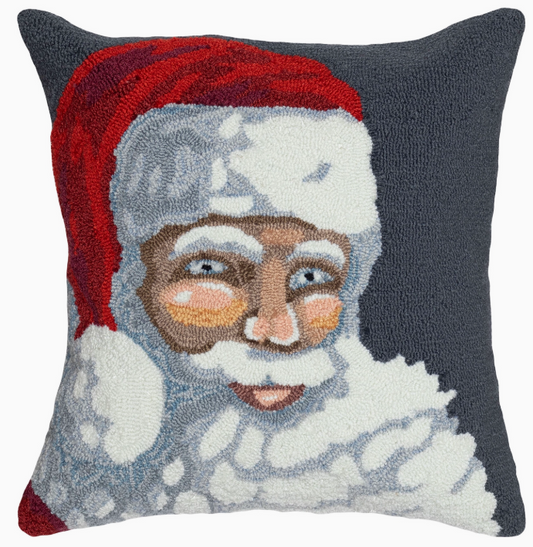 Frontporch Santa Indoor/Outdoor Pillow Navy