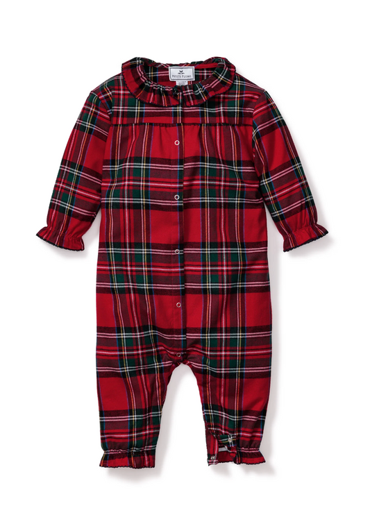 Baby's Brushed Twill Madeline Romper in Imperial Tartan