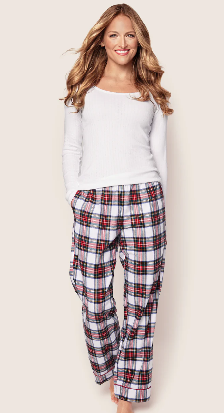 Women's Brushed Twill Pants in Balmoral Tartan