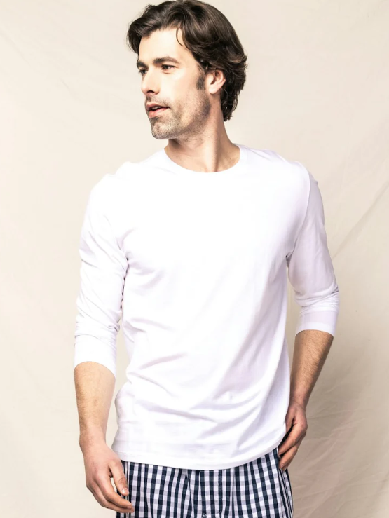 Men’s Pima Long Sleeve T-shirt White