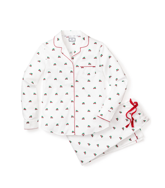 Women's Twill Pajama Set in Holiday Journey