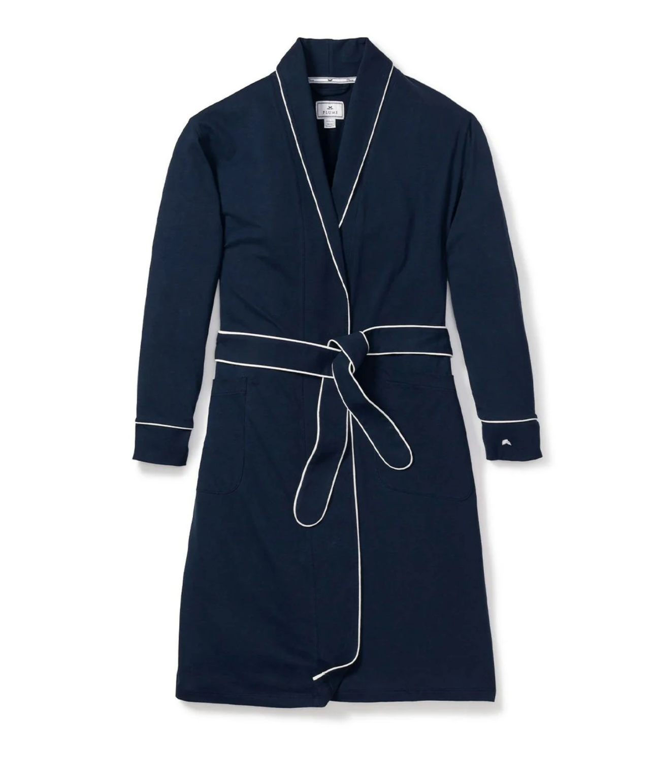Women's Pima Robe in Navy