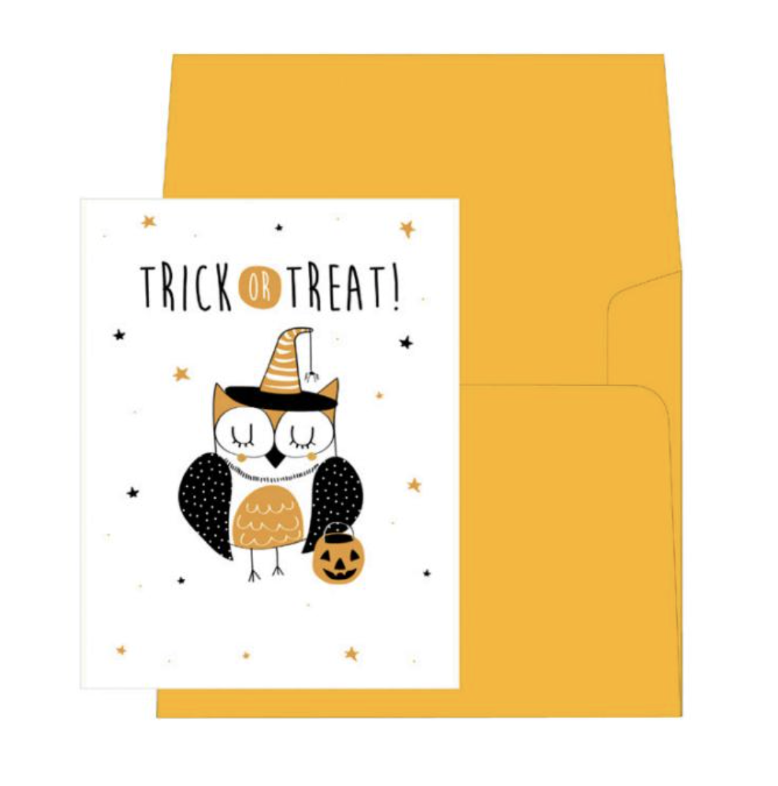 Trick Or Treat Owl Halloween Card NEW