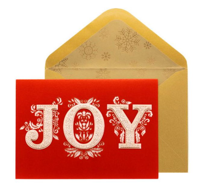 Laser-Cut Joy Christmas Card NEW