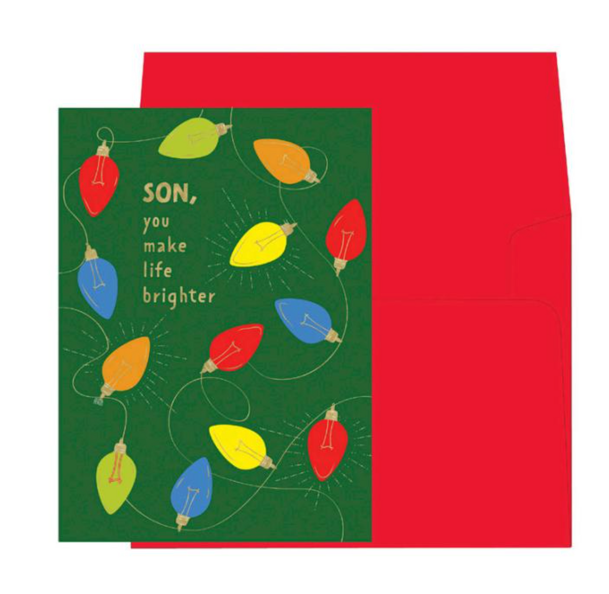 Son Christmas Lights Christmas Card NEW