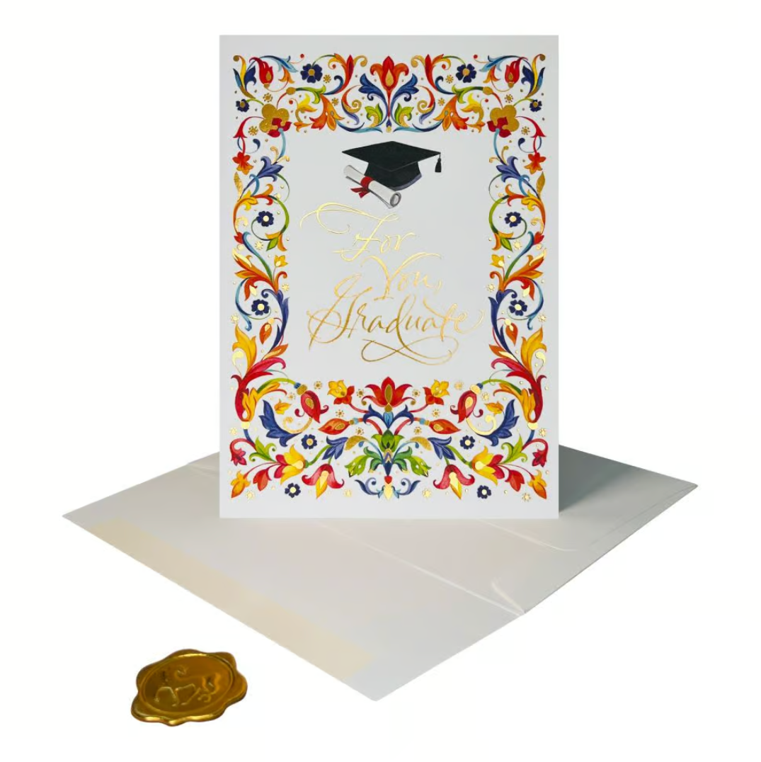 Florentine Grad Border Graduation Card