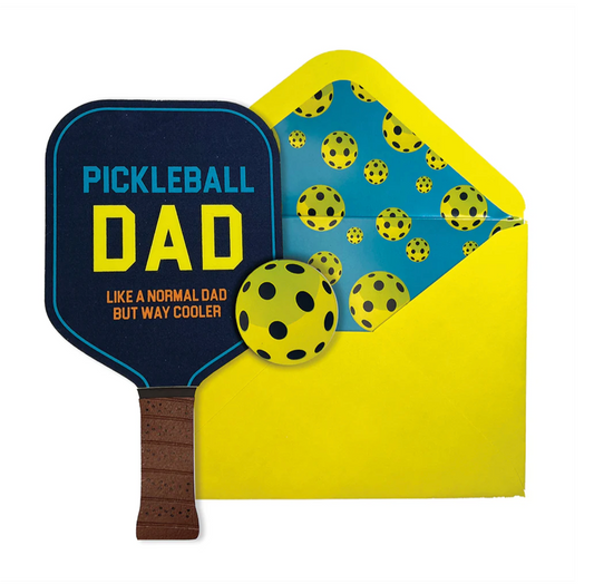 Pickleball Paddle and Ball Fathers Day Card