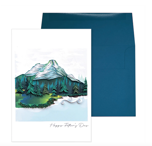 Quilled Mountain Father's Day Card