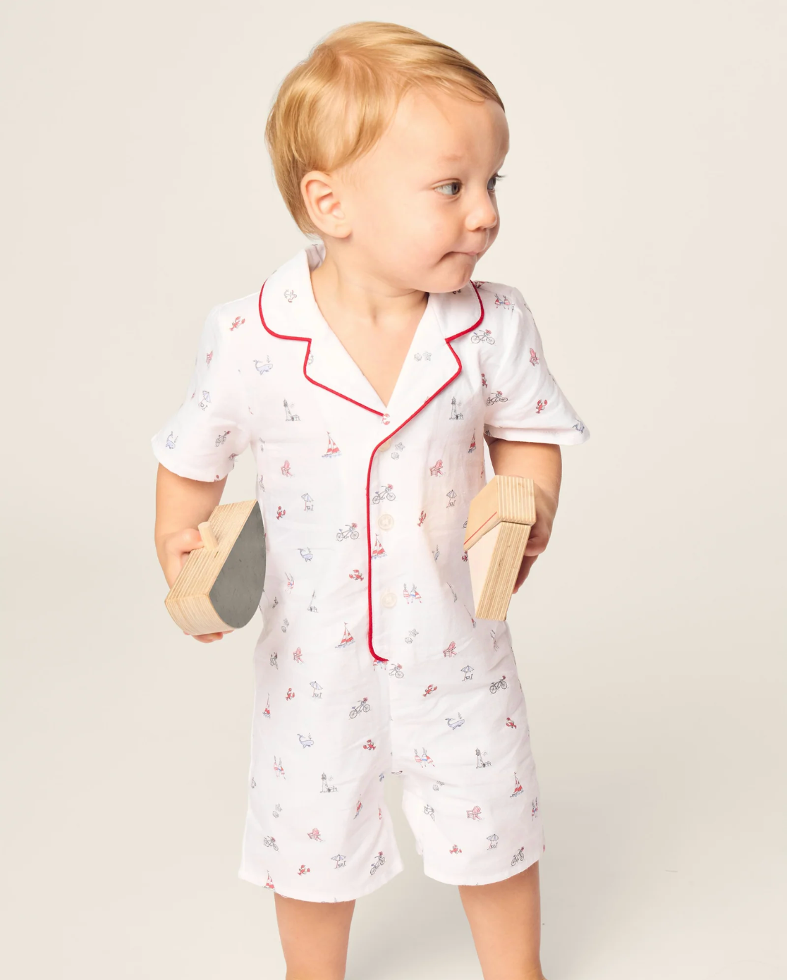 Baby's Twill Summer Romper in Coastal Charms