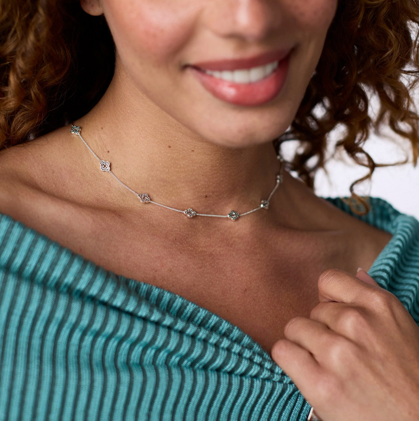 Florentine Demi Delicate Station Necklace
