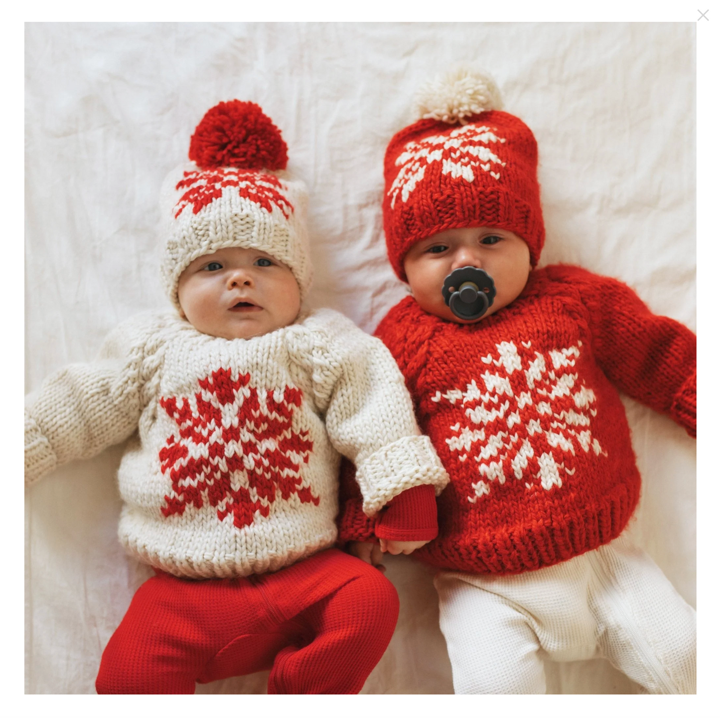 Snowflake Red Crew Neck Sweater for Baby & Toddler