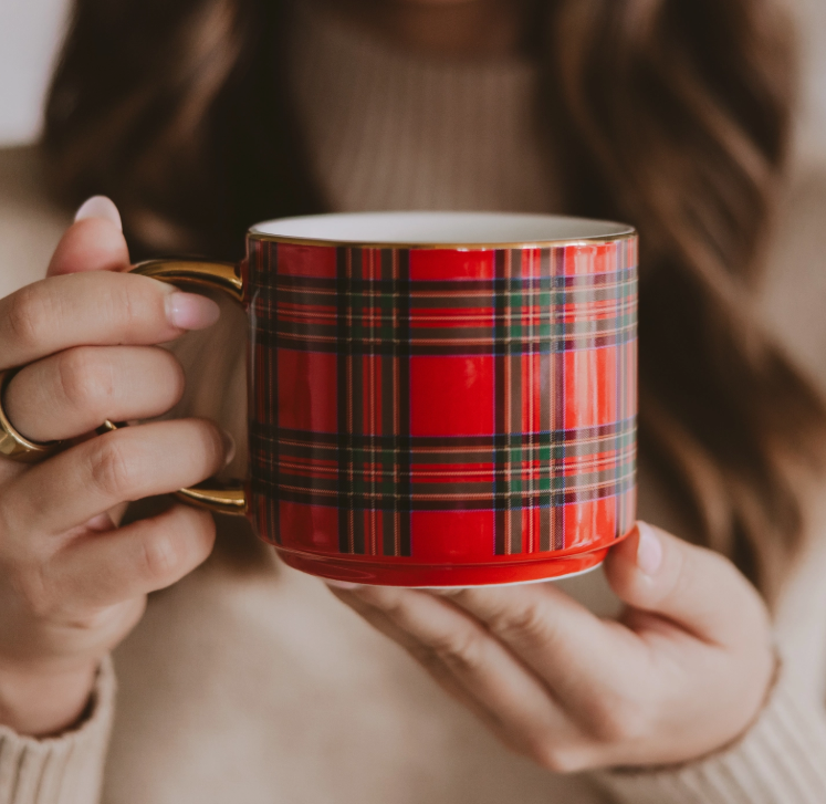 Red Plaid Coffee Mug