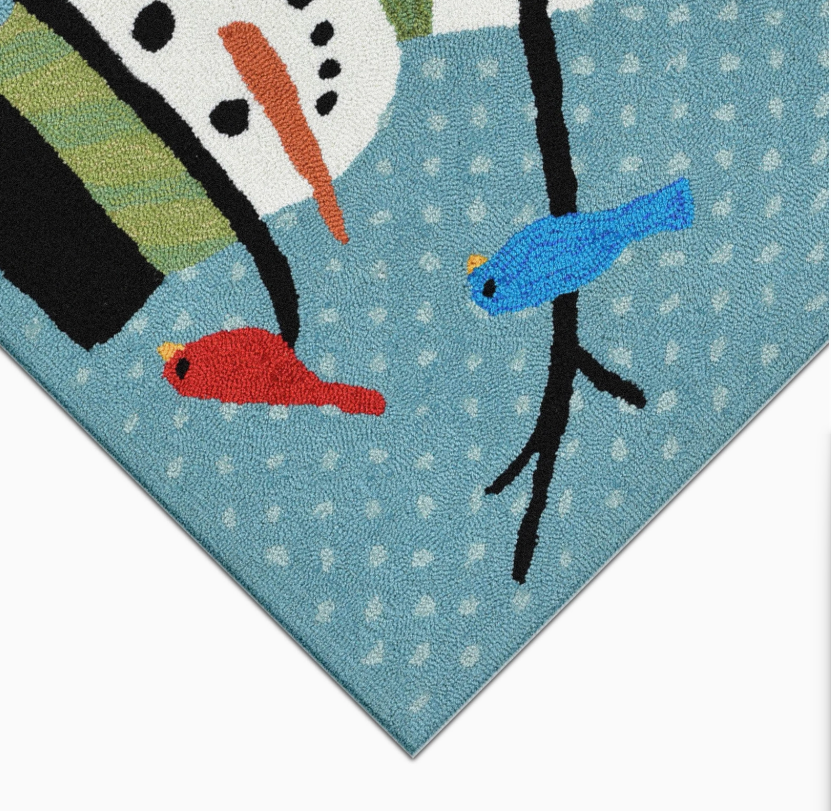Frontporch Snowman and Friend Indoor/Outdoor Rug