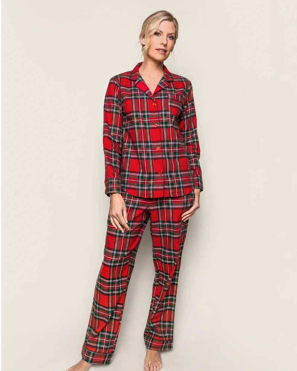 Women's Brushed Cotton Pajama Set in Imperial Tartan