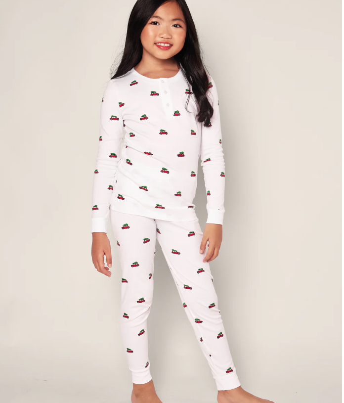Kid's Pima Snug Fit Pajama Set in Holiday Journey