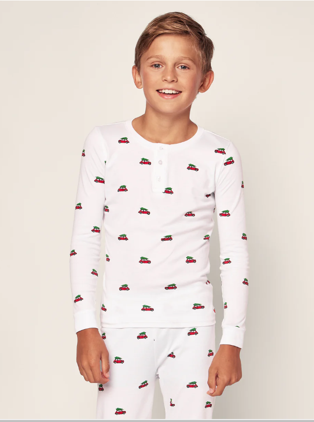 Kid's Pima Snug Fit Pajama Set in Holiday Journey
