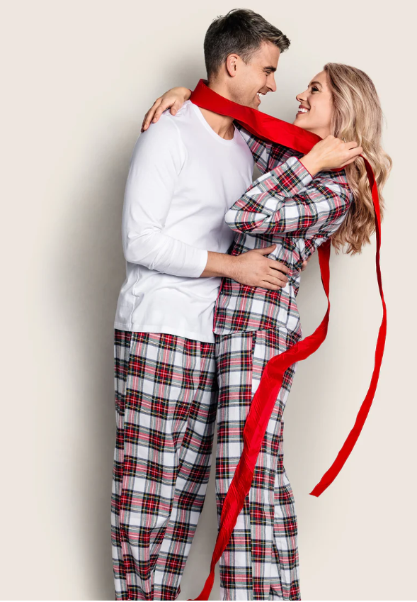 Men's Brushed Twill Pajama Pant in Balmoral Tartan