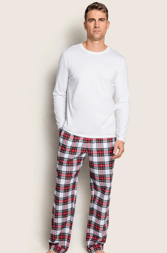 Men's Brushed Twill Pajama Pant in Balmoral Tartan