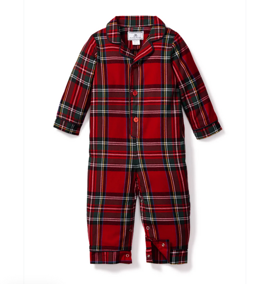 Baby's Brushed Twill Classic Romper in Imperial Tartan