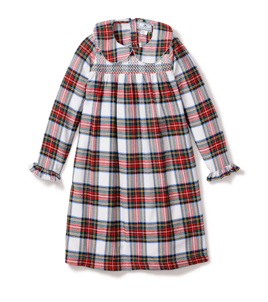 Girl's Brushed Twill Eloise Nightgown in Balmoral Tartan