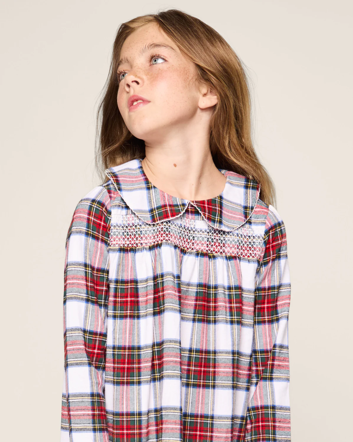 Girl's Brushed Twill Eloise Nightgown in Balmoral Tartan