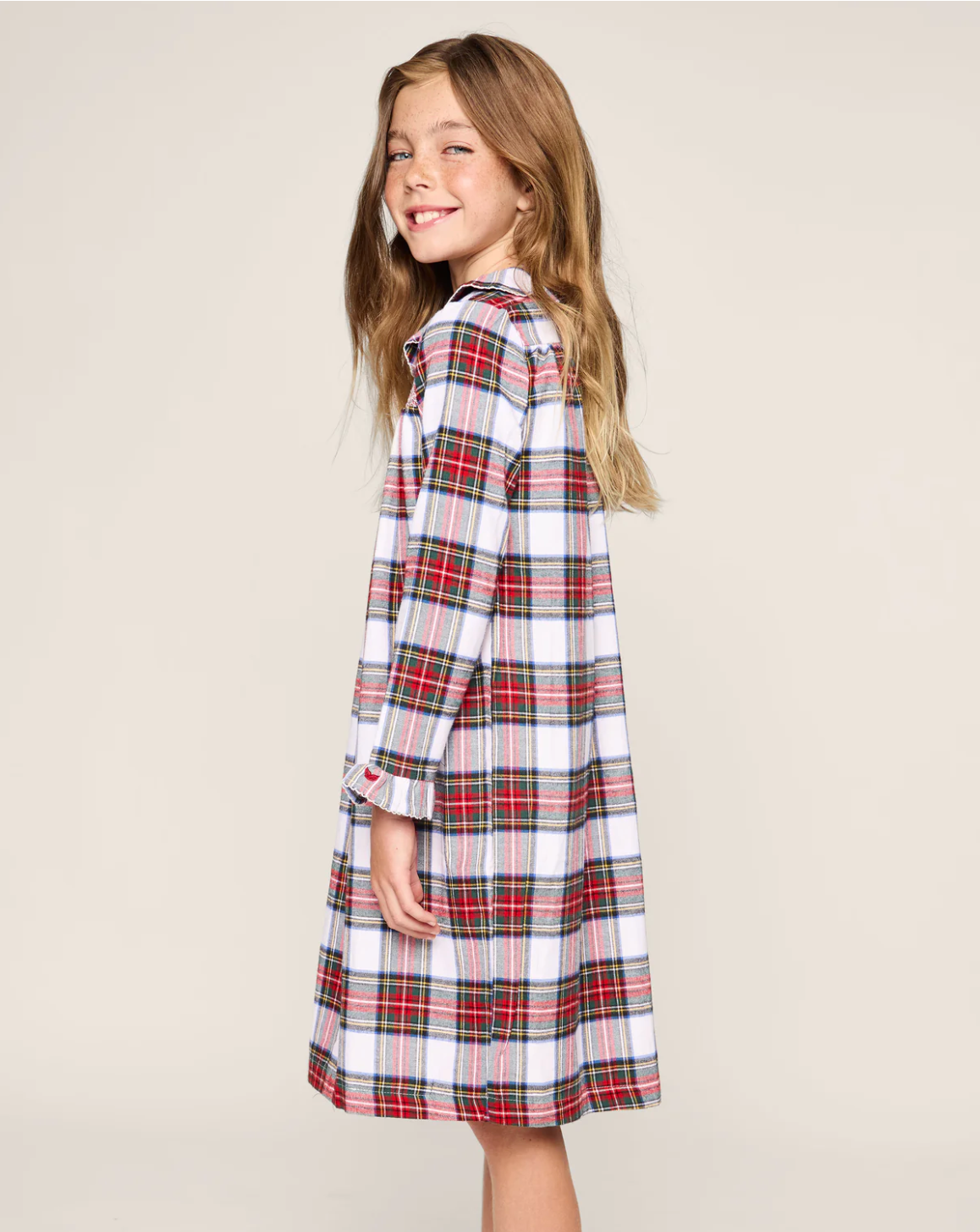 Girl's Brushed Twill Eloise Nightgown in Balmoral Tartan