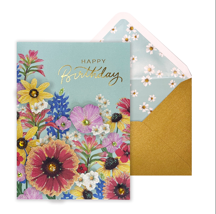 Wildflowers Birthday Card