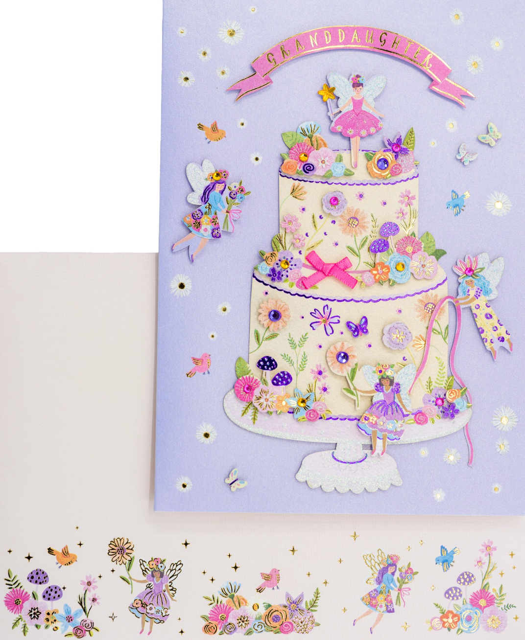 Granddaughter Fairy Cake Birthday Card NEW