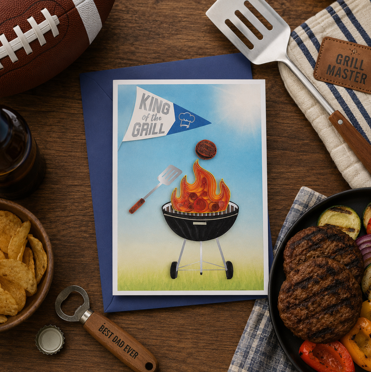 Handmade Bbq Items Father's Day Card